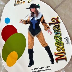 #2434 Mosketeer womens costume mascarada size Medium